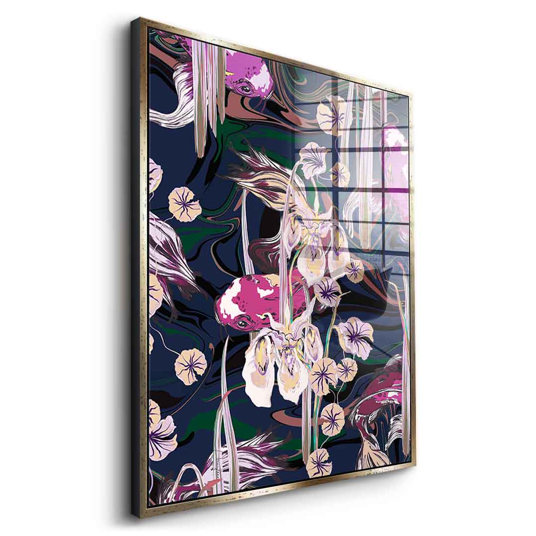 Koi Pond Purple - acrylic glass