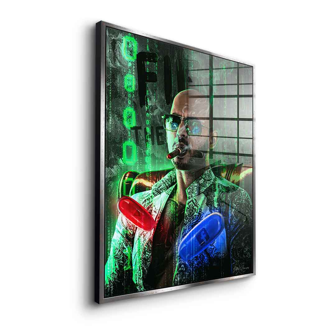 Andrew Tate V2 Fight the Matrix - acrylic glass