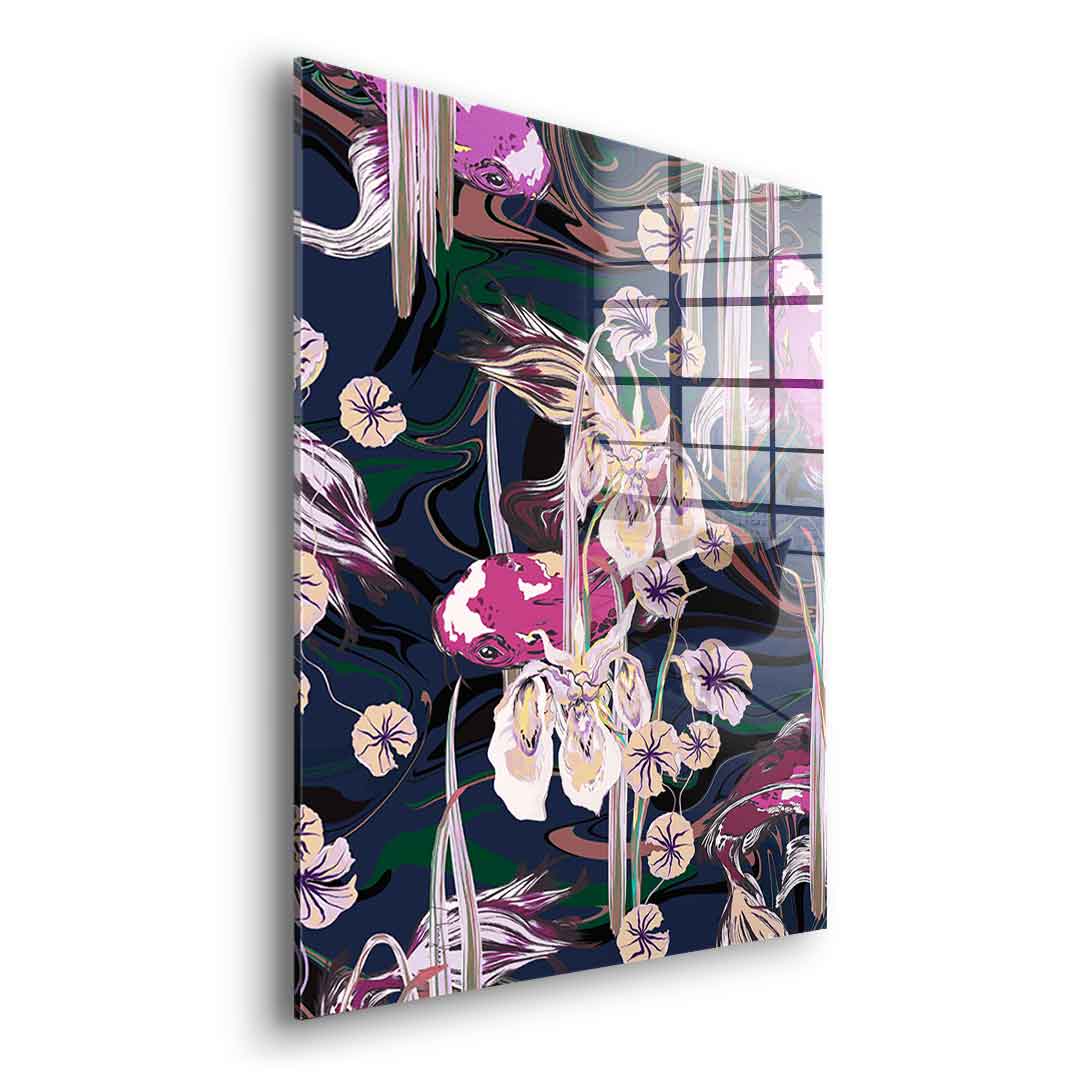 Koi Pond Purple - acrylic glass