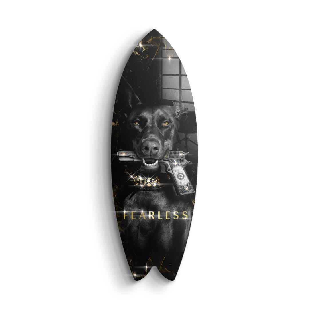 Surfboard Luxury Dog - gold leaf