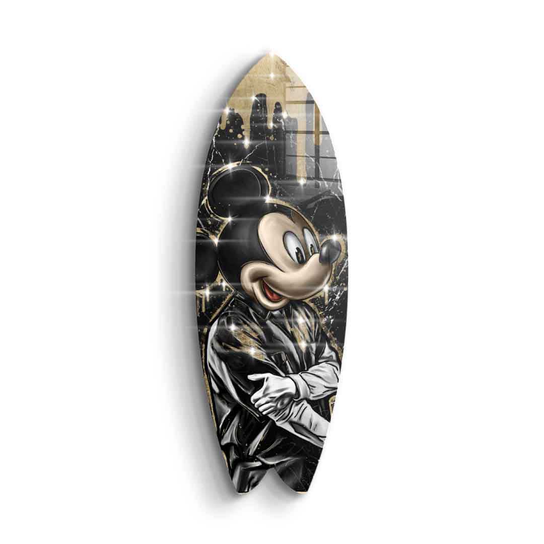 Surfboard Gangster King - gold leaf