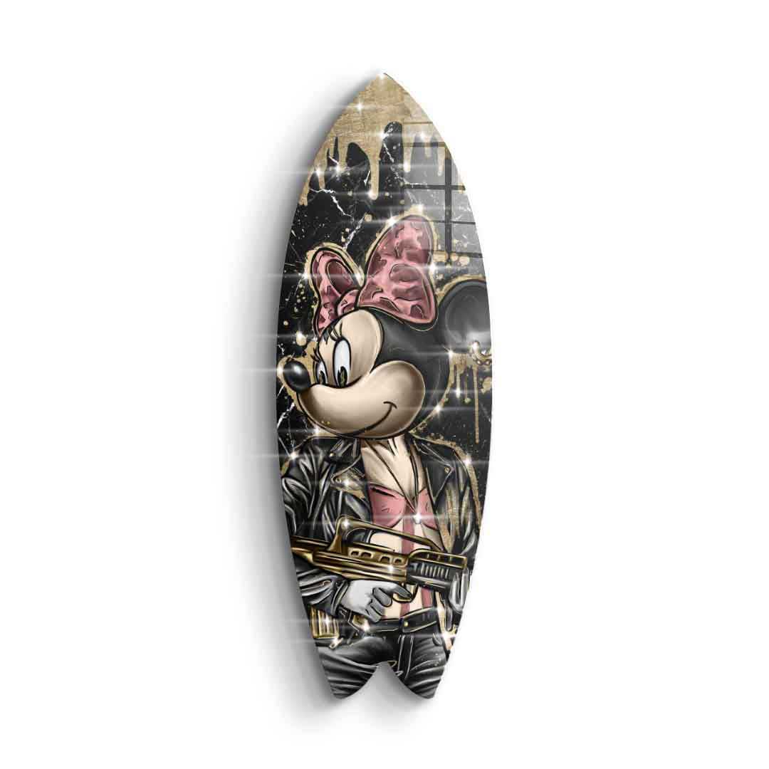 Surfboard Gangster Queen - gold leaf