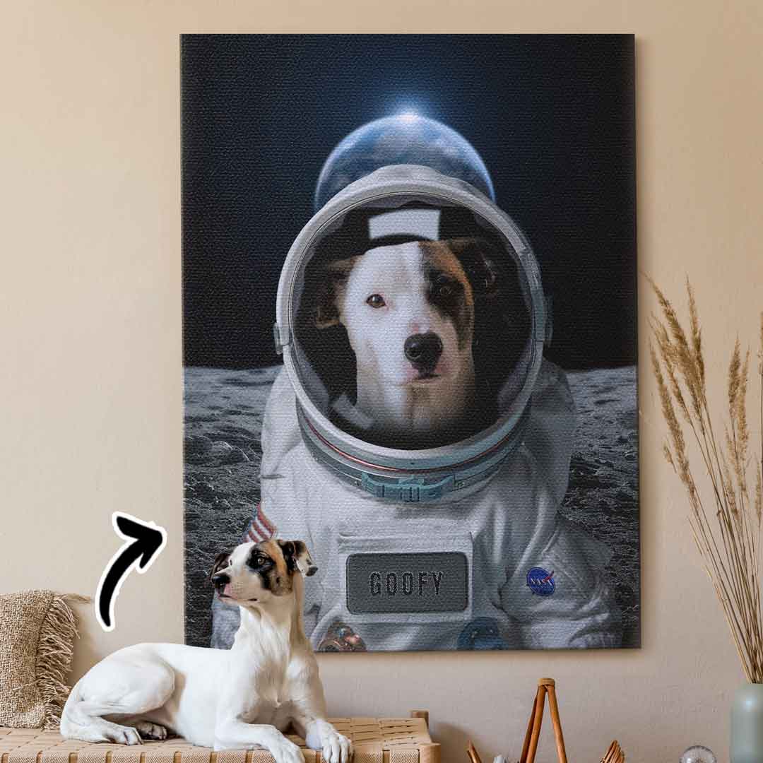 Astronaut Pet Portrait Customizable