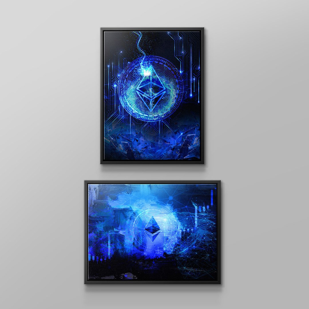 BLUE ETHEREUM - canvas 2x