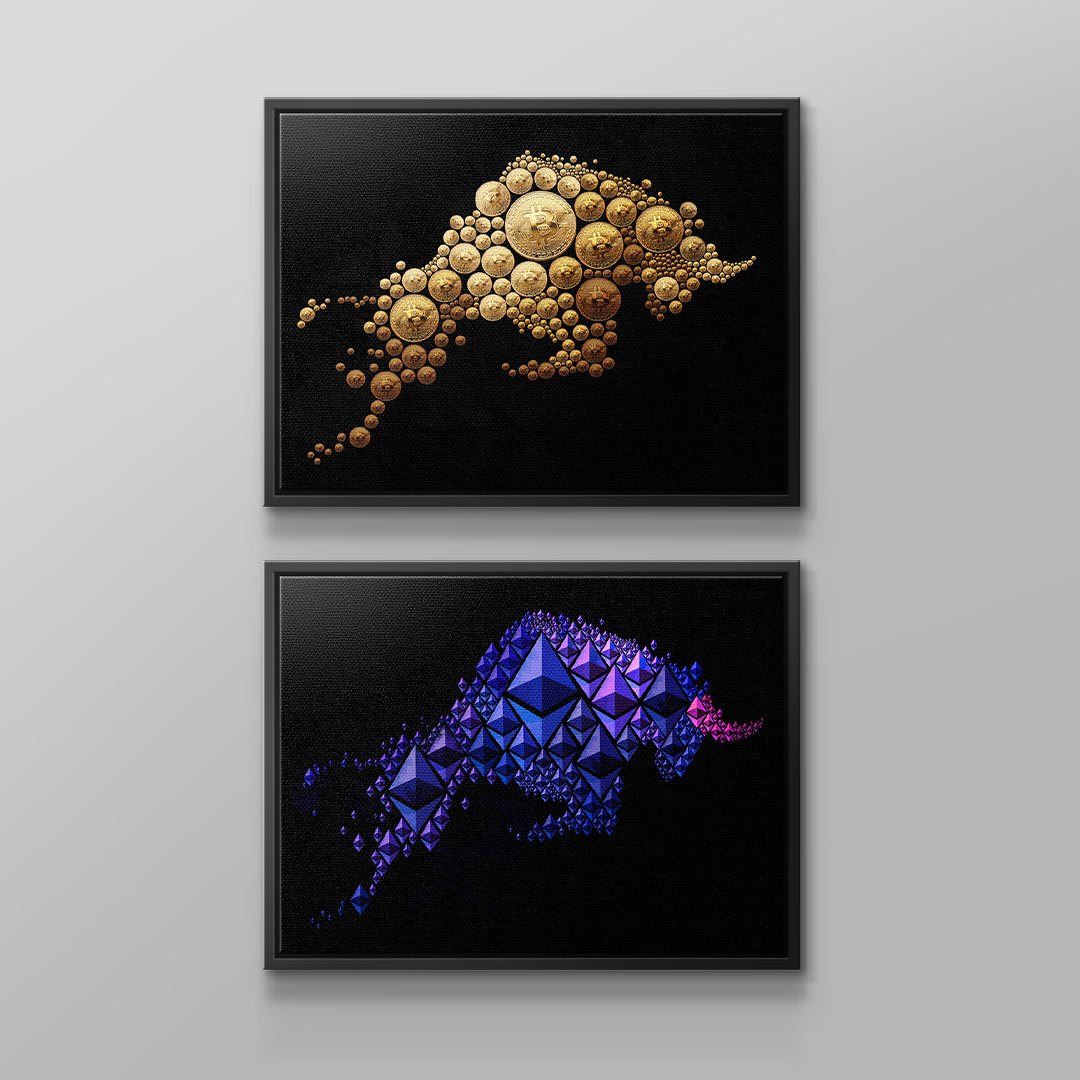 CRYPTO BULL - canvas 2x