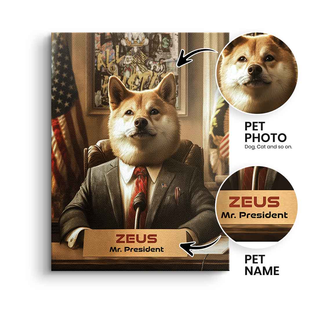 "President" Pet Portrait - Customizable