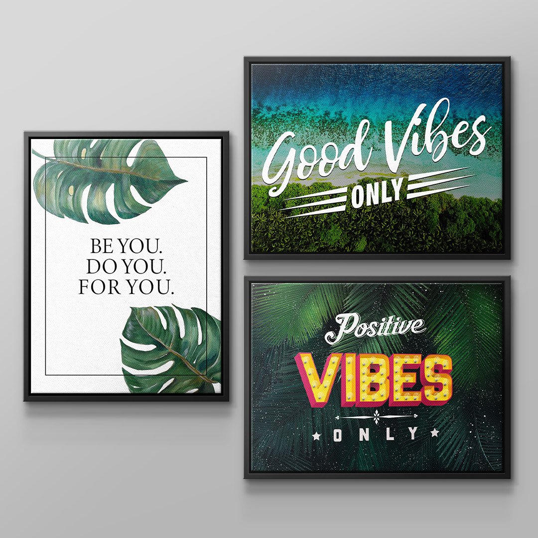 POSITIVE VIBES - Canvas 3x