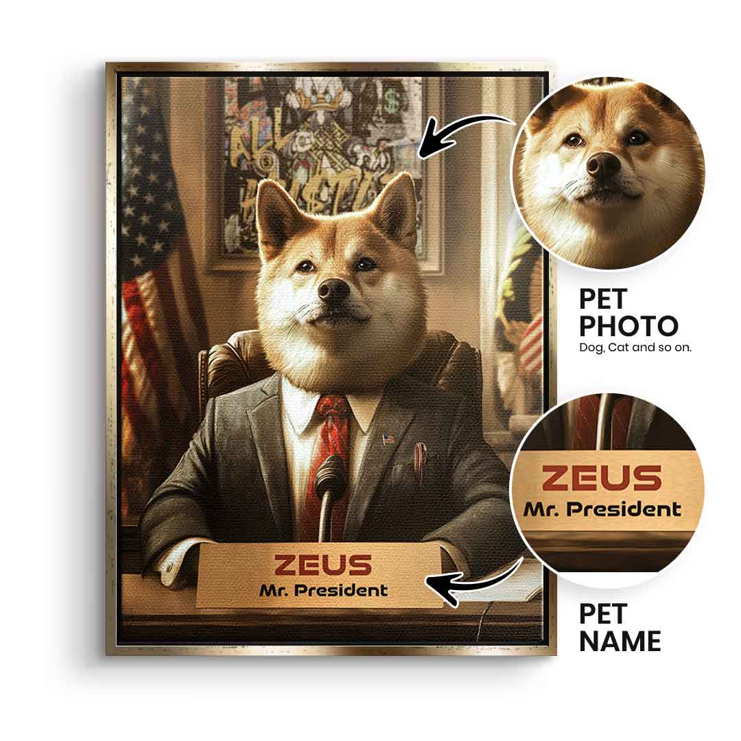 "President" Pet Portrait - Customizable