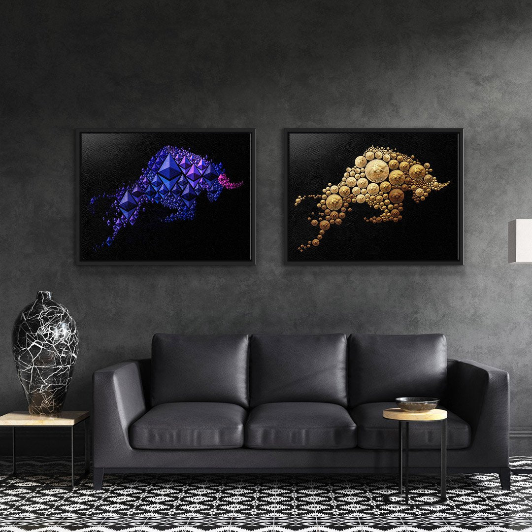 CRYPTO BULL - canvas 2x