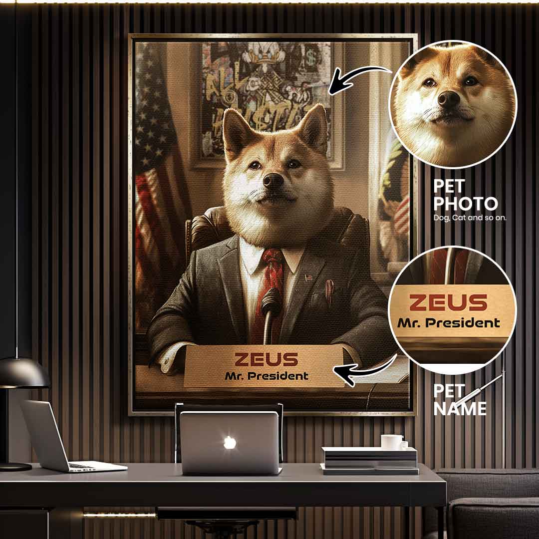 "President" Pet Portrait - Customizable