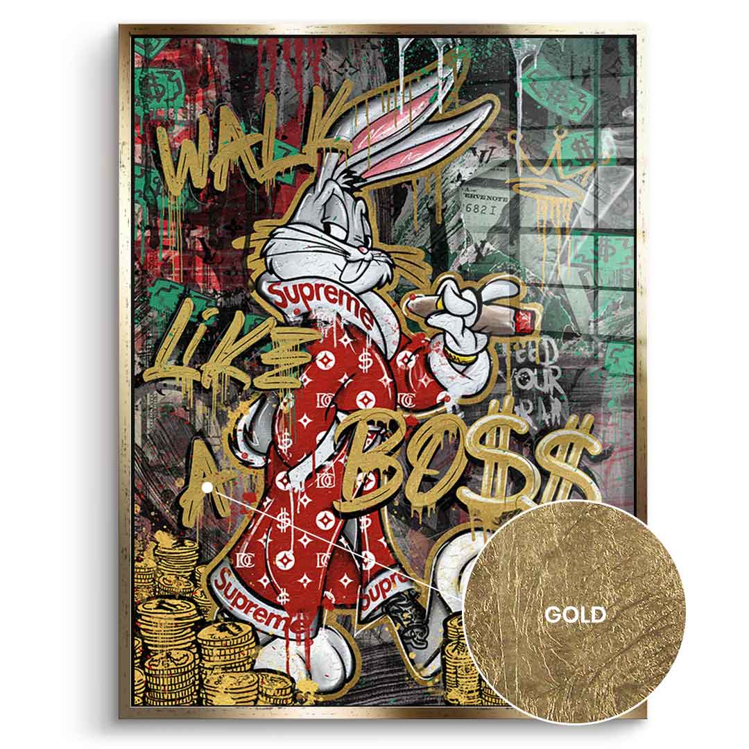 WALK LIKE€ A BO$$ - Gold leaf