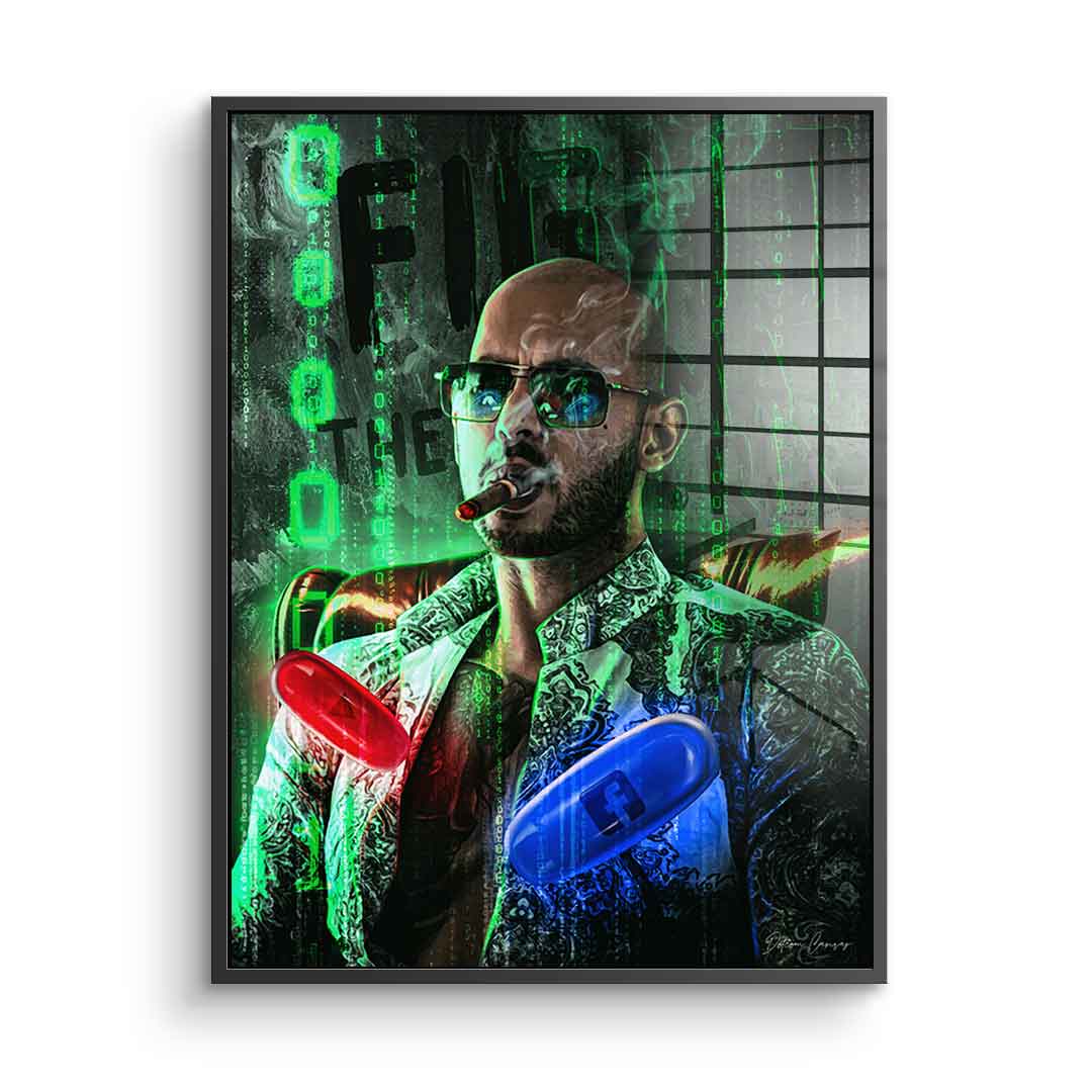 Andrew Tate V2 Fight the Matrix - acrylic glass