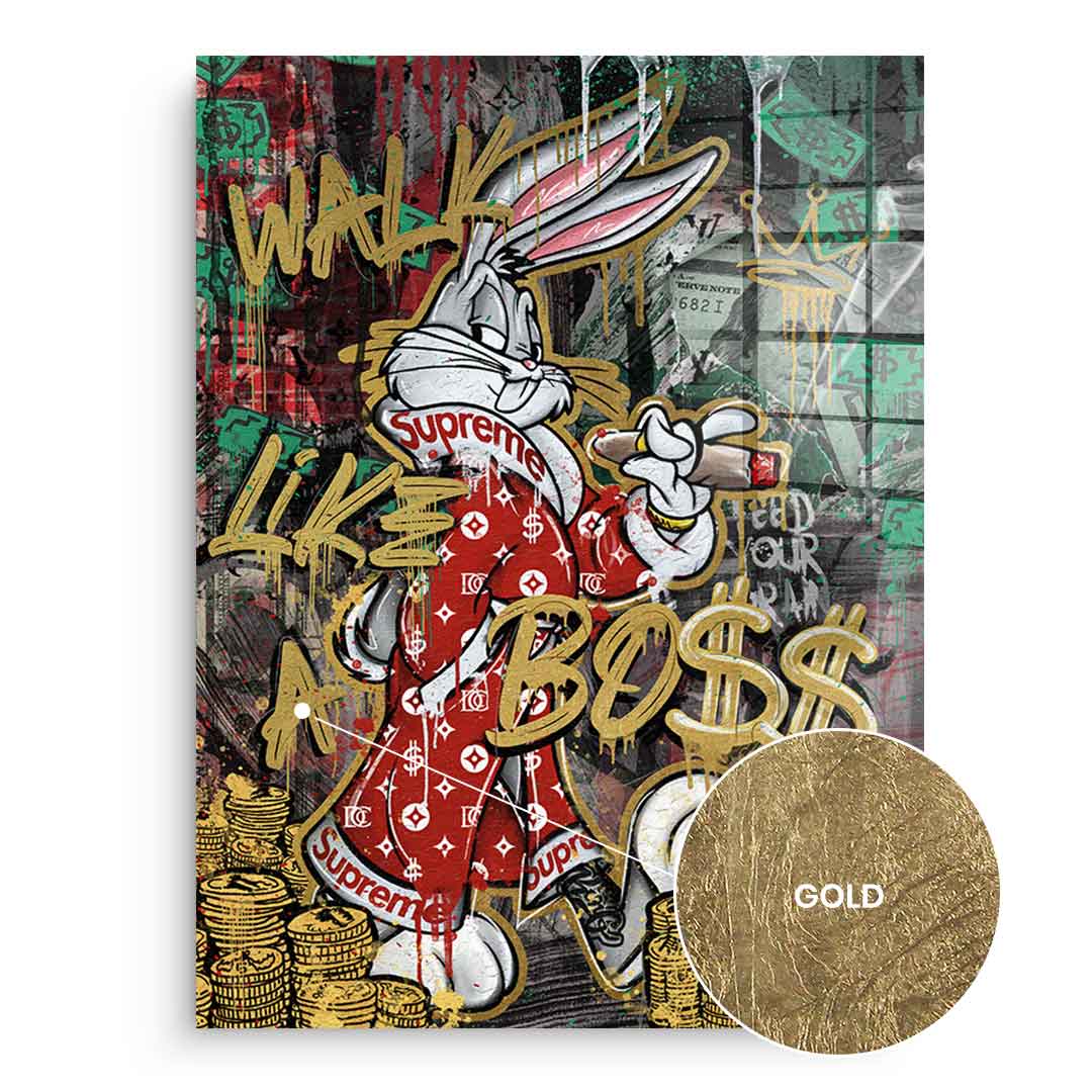 WALK LIKE€ A BO$$ - Gold leaf