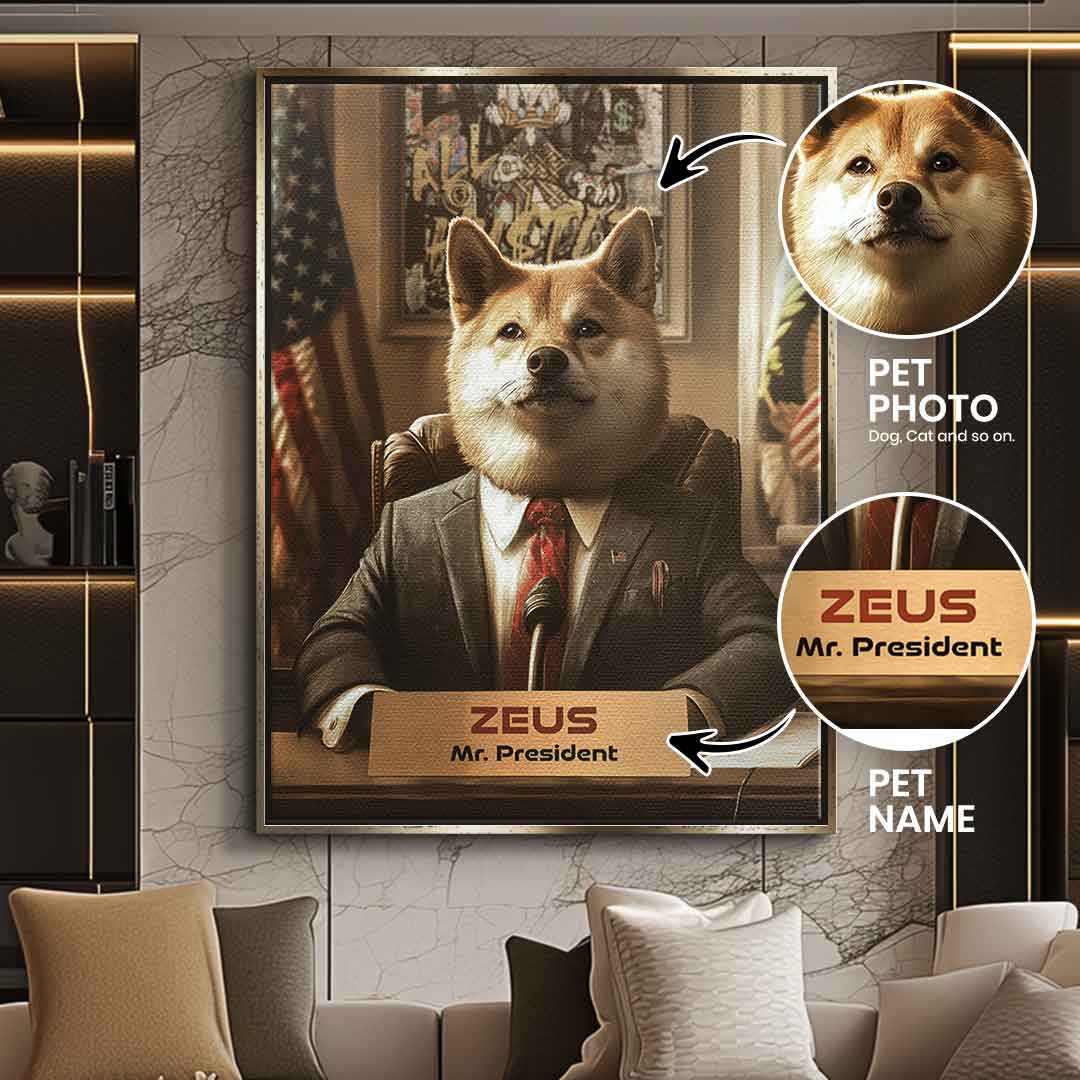 "President" Pet Portrait - Customizable