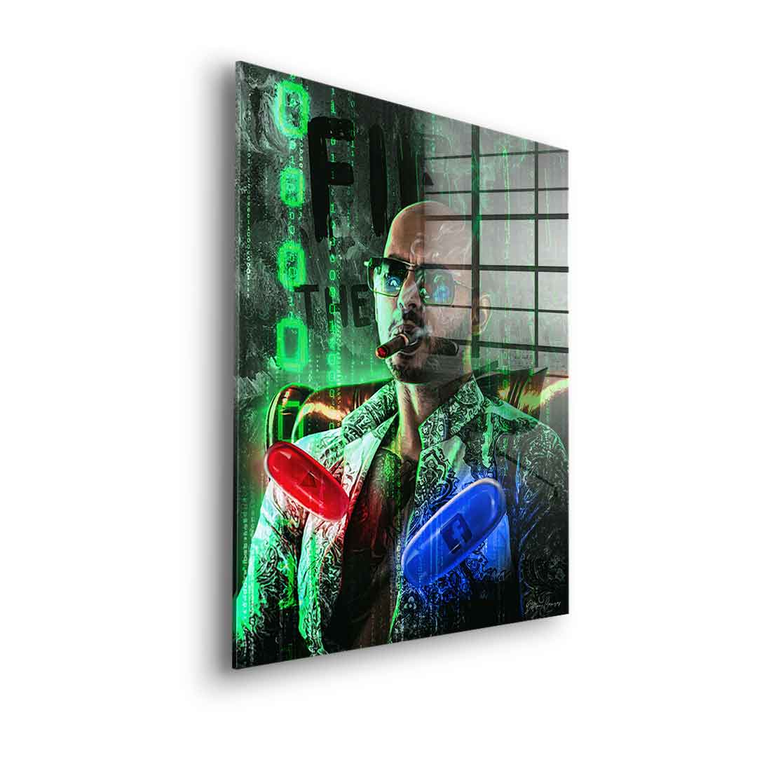 Andrew Tate V2 Fight the Matrix - acrylic glass