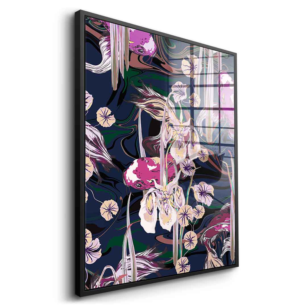 Koi Pond Purple - acrylic glass