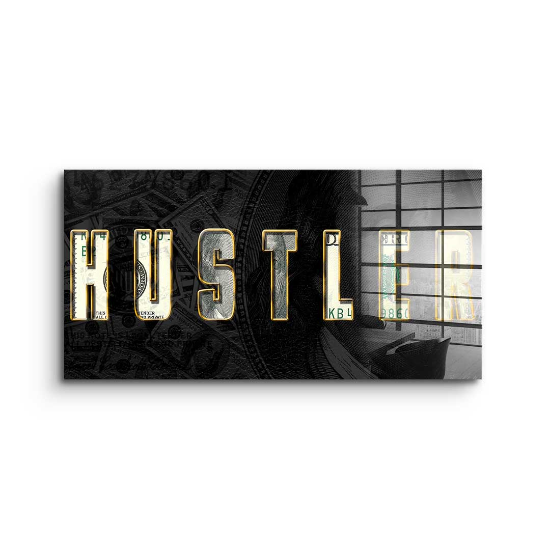 HUSTLER acrylic glass