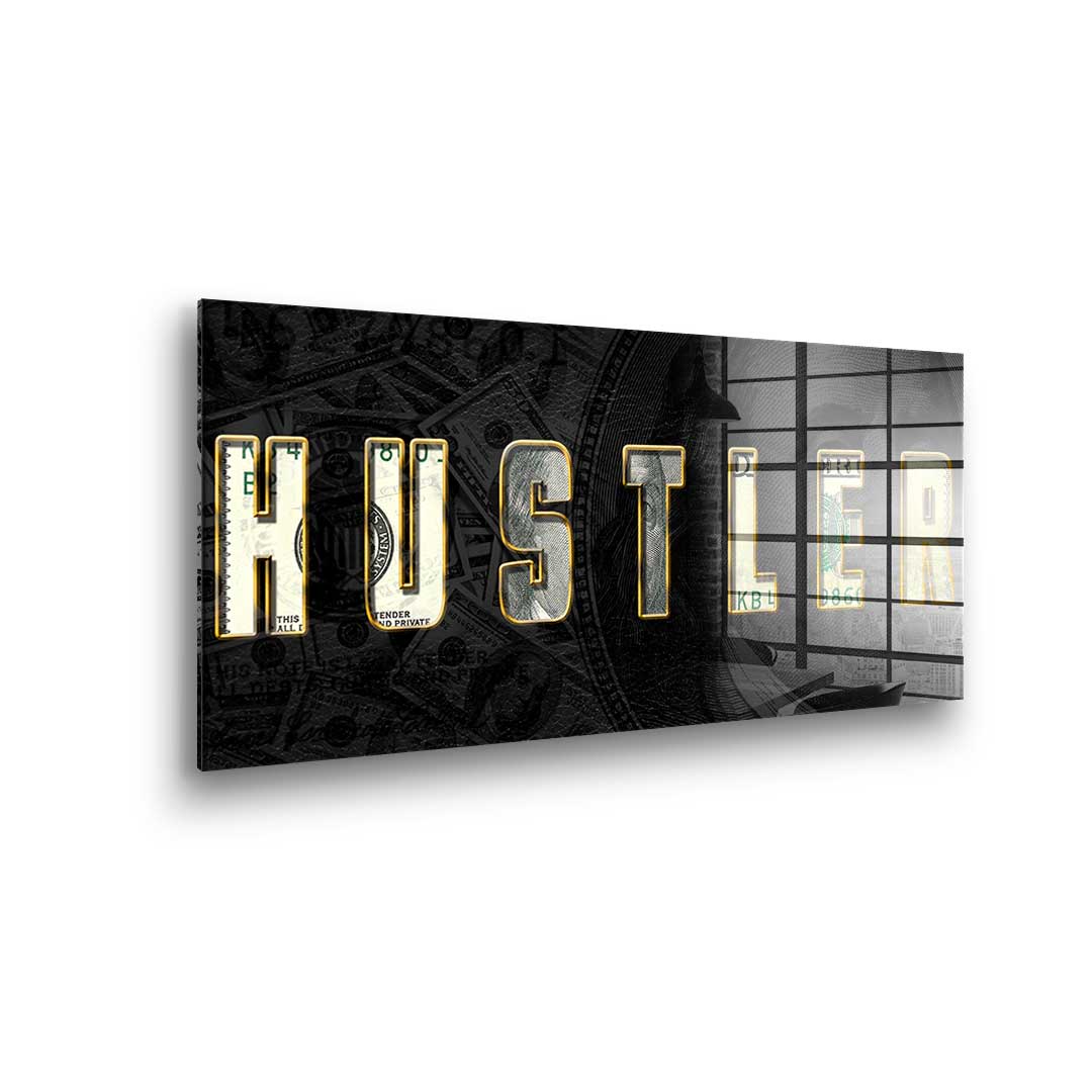 HUSTLER acrylic glass