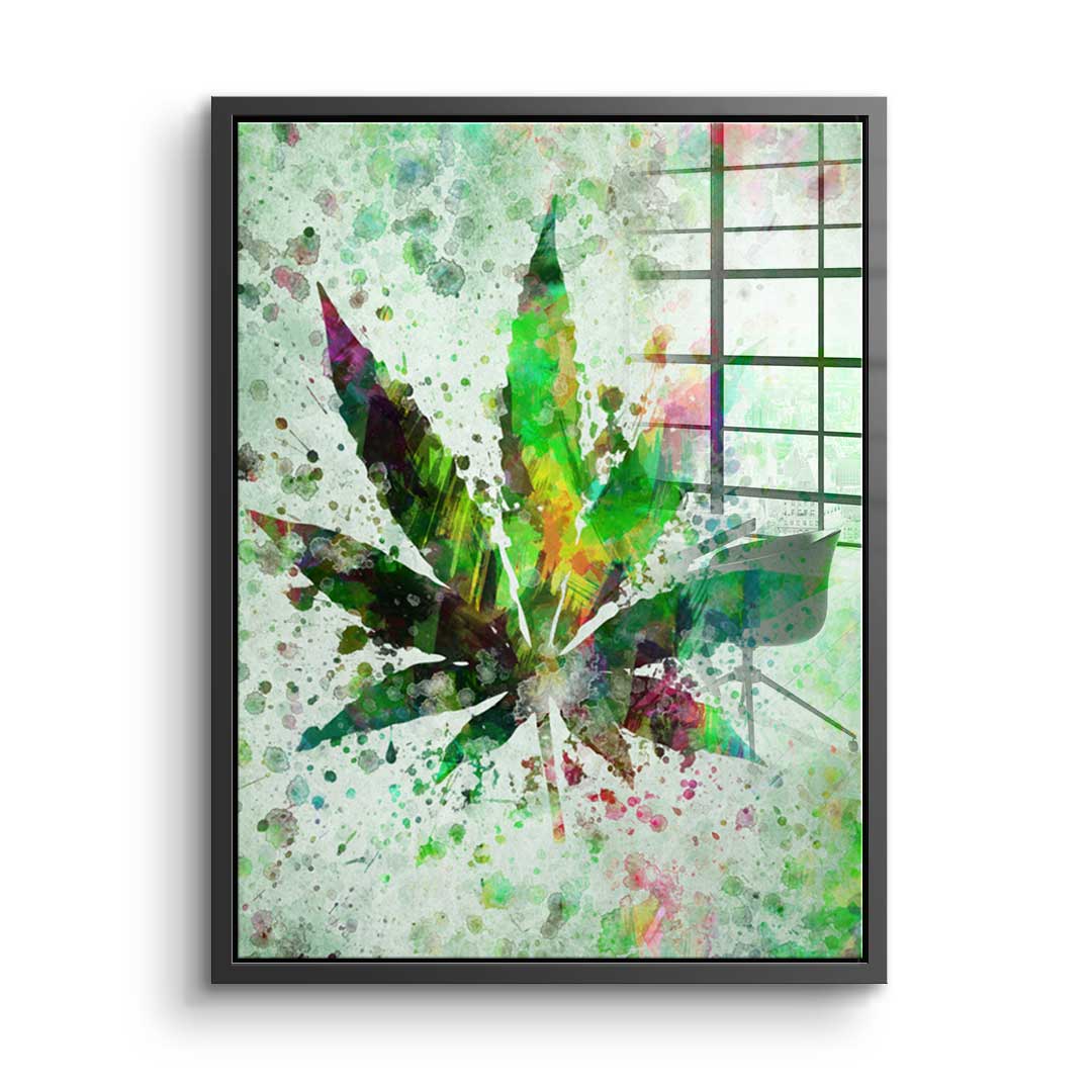 Cannabis Painting - Acrylic Glass