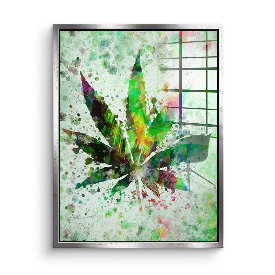 Cannabis Painting - Acrylic Glass