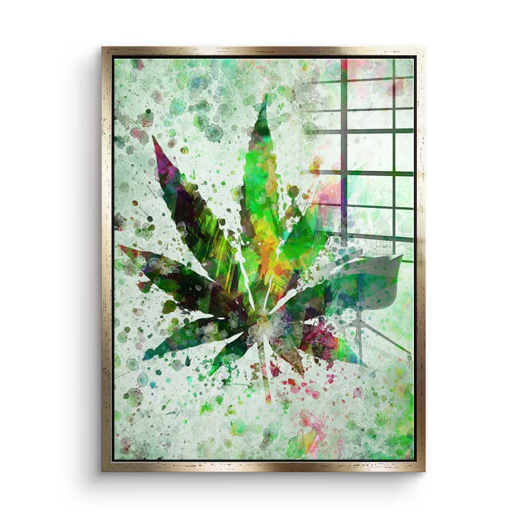 Cannabis Painting - Acrylic Glass