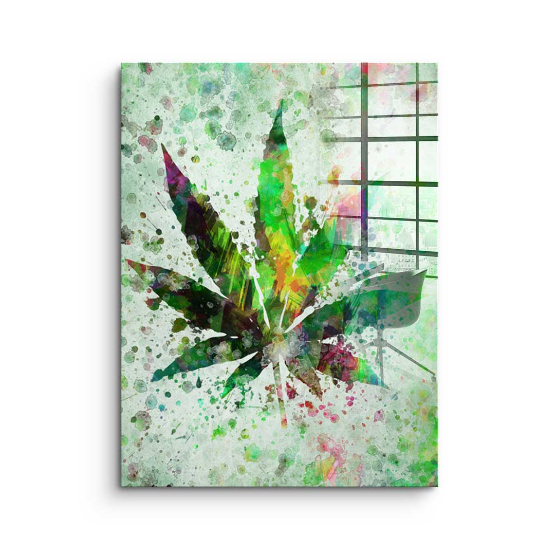 Cannabis Painting - Acrylic Glass