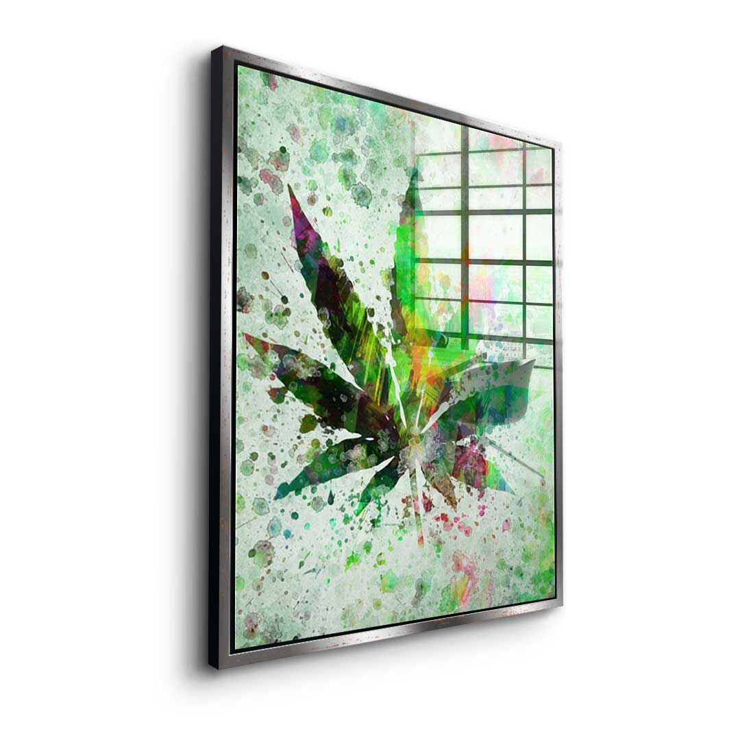 Cannabis Painting - Acrylic Glass