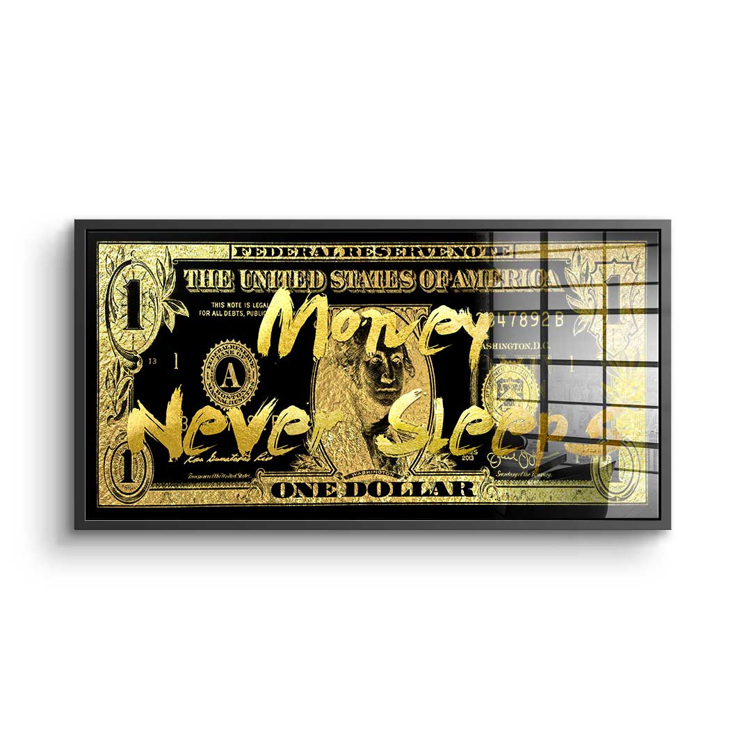 MONEY NEVER SLEEPS - GOLD LEAF