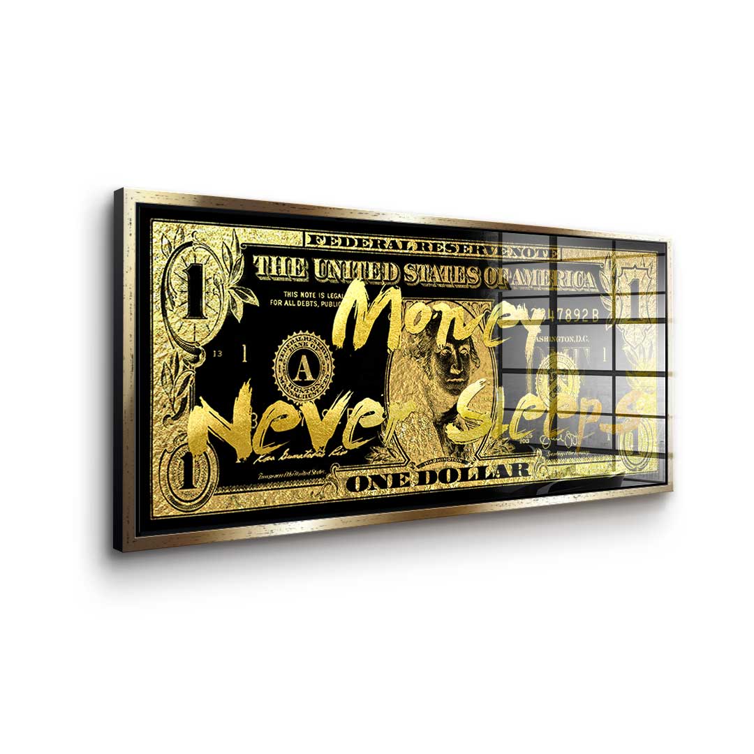 MONEY NEVER SLEEPS - GOLD LEAF