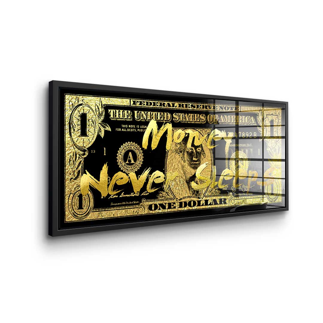 MONEY NEVER SLEEPS - GOLD LEAF