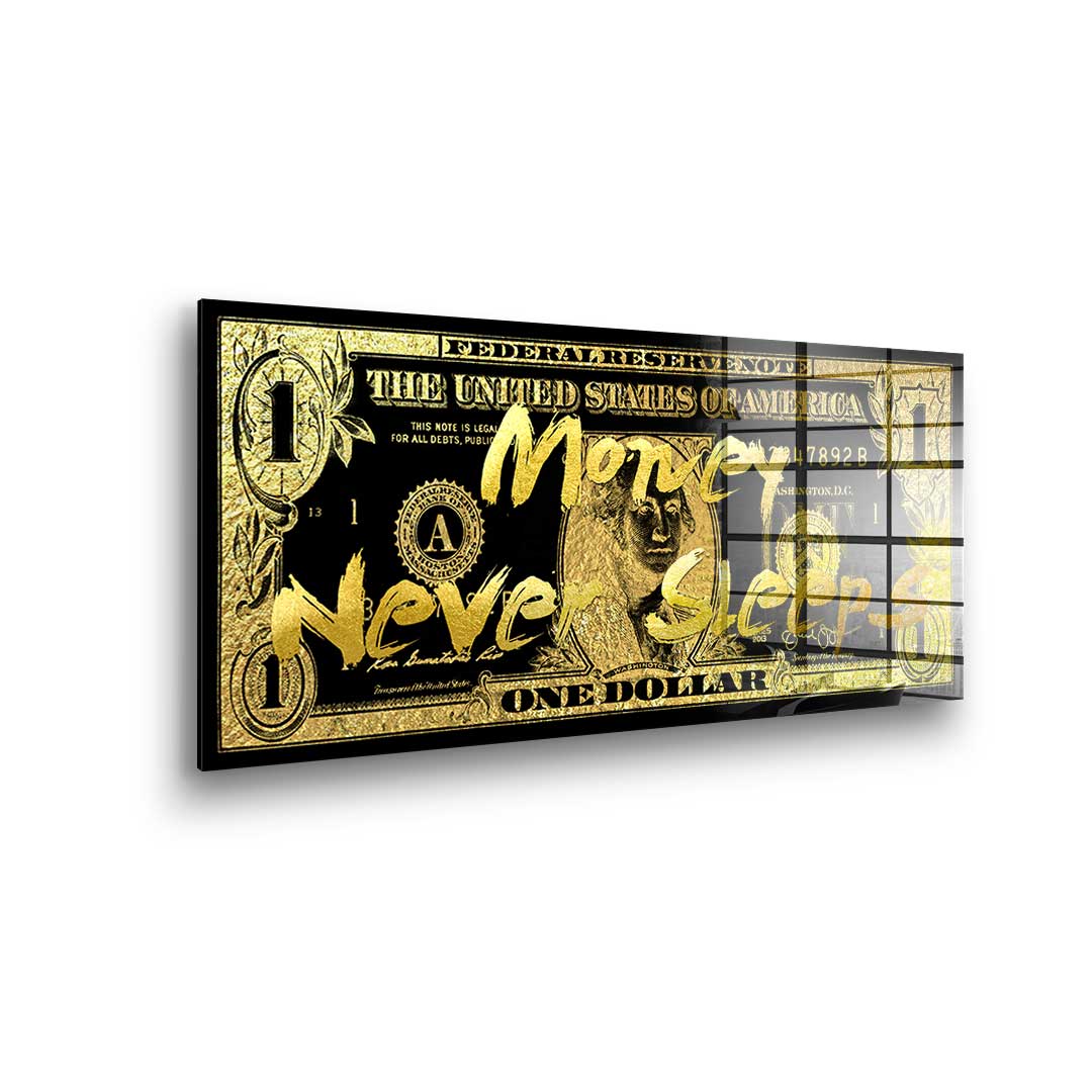 MONEY NEVER SLEEPS - GOLD LEAF