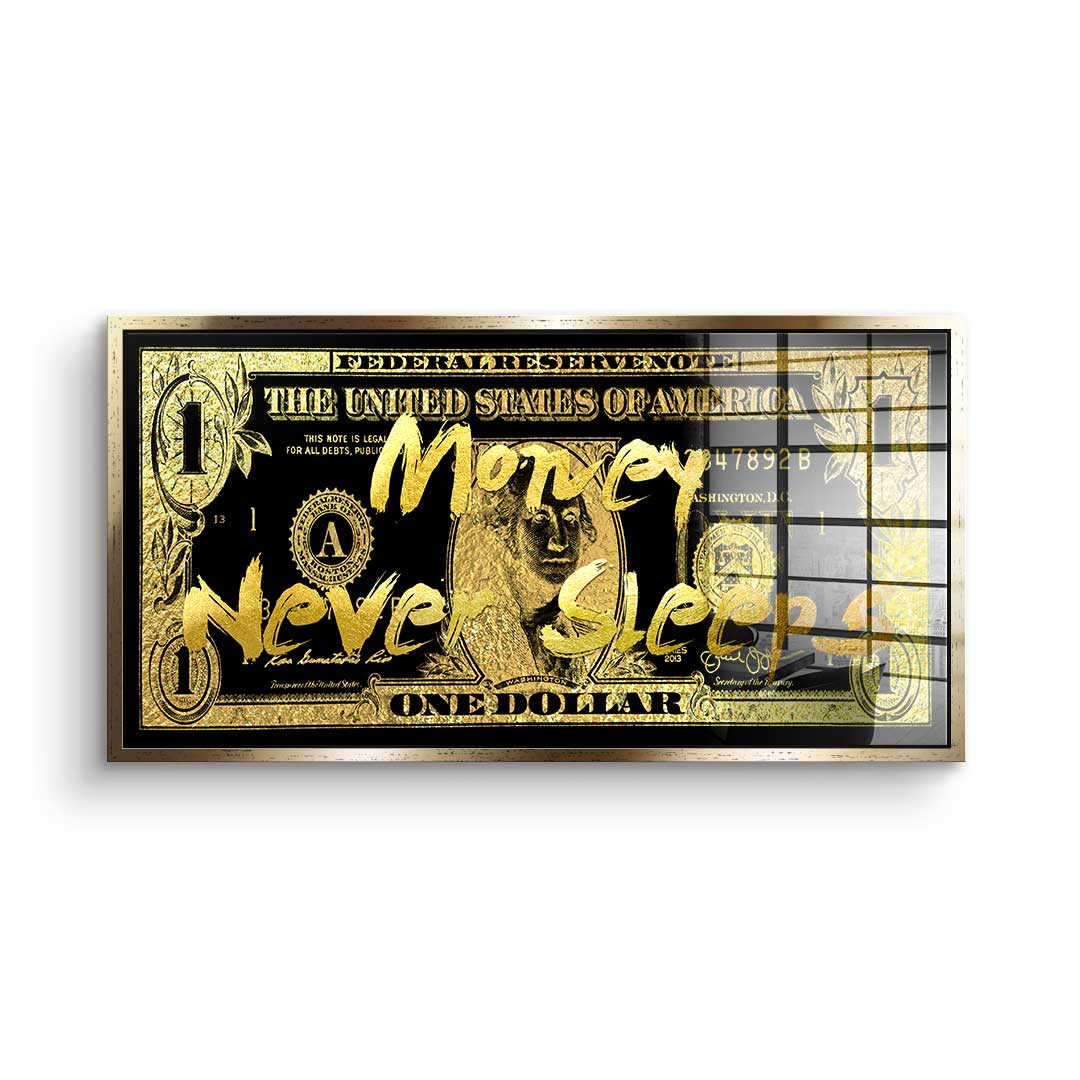 MONEY NEVER SLEEPS - GOLD LEAF