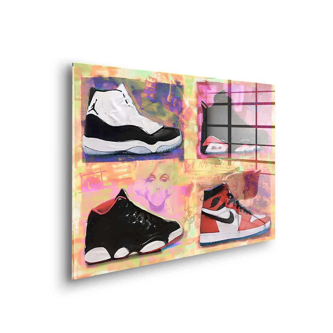 Air Jordan sneakers - acrylic glass