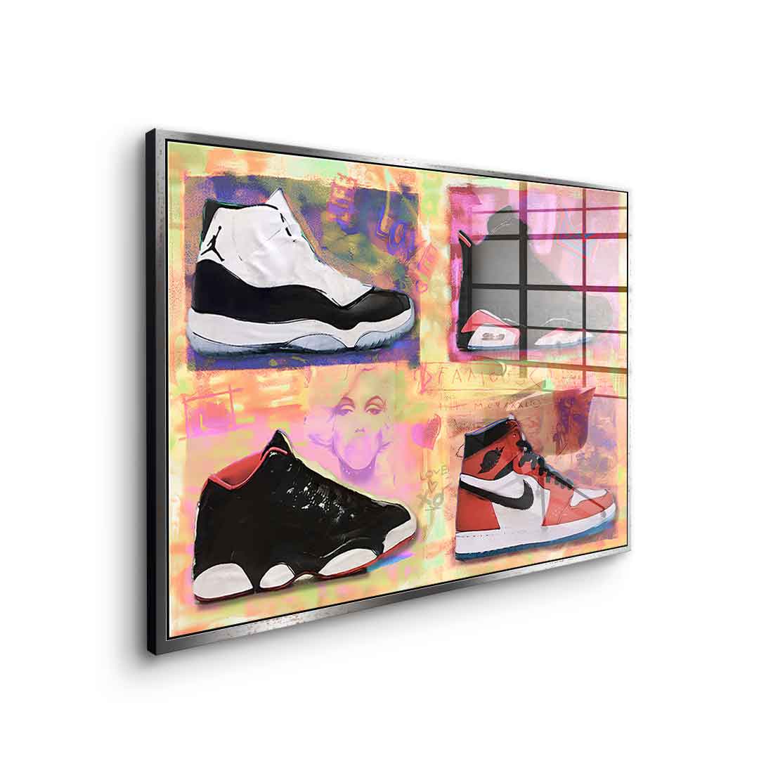 Air Jordan sneakers - acrylic glass