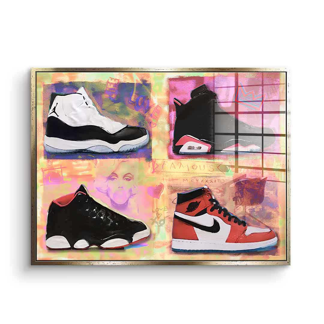 Air Jordan sneakers - acrylic glass