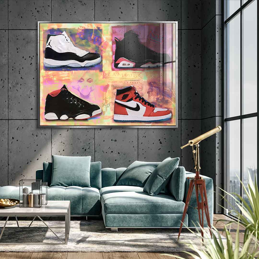 Air Jordan sneakers - acrylic glass