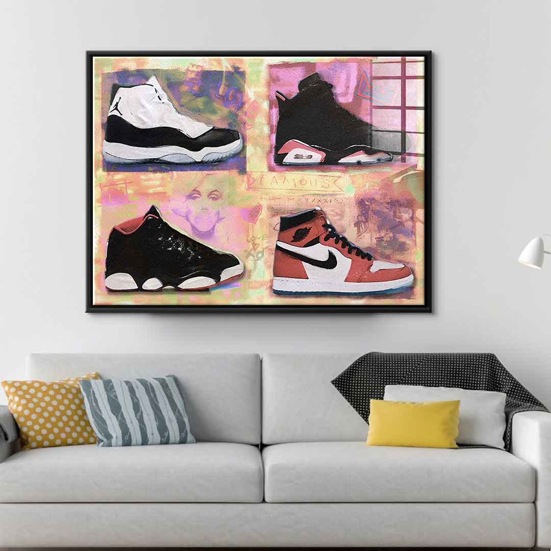 Air Jordan sneakers - acrylic glass