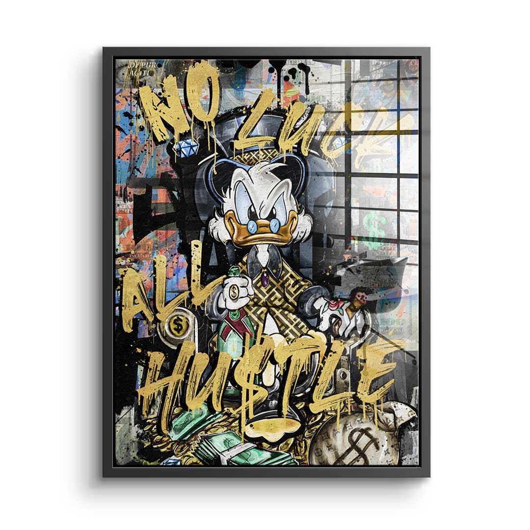 ALL HUSTLE DUCK - acrylic glass