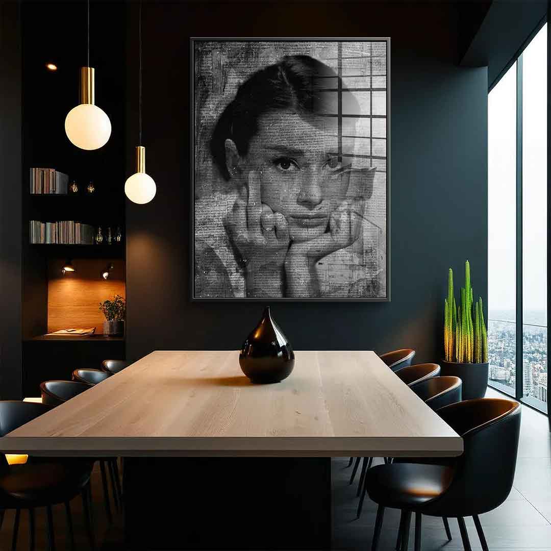 Audrey Hepburn portrait - acrylic glass