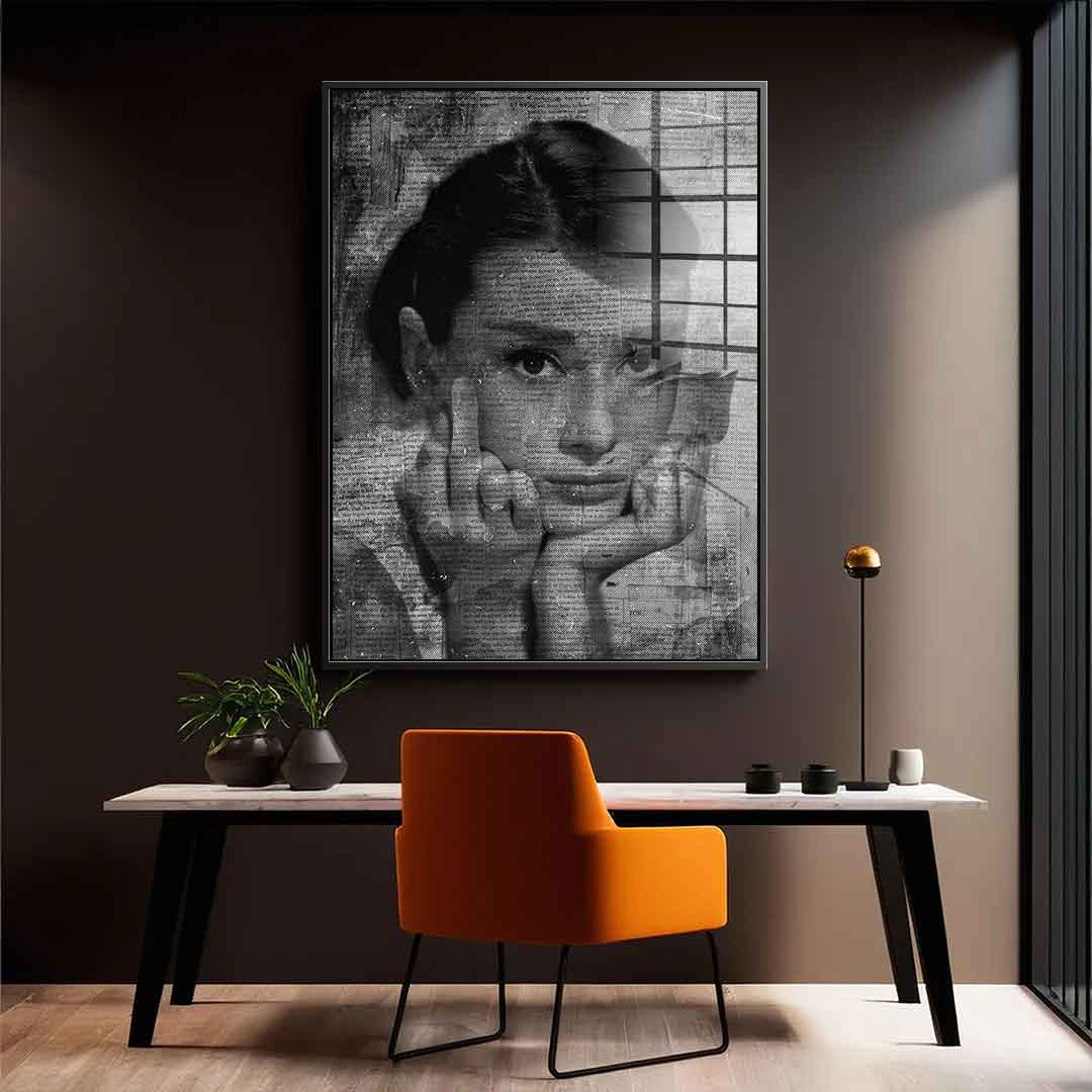 Audrey Hepburn portrait - acrylic glass