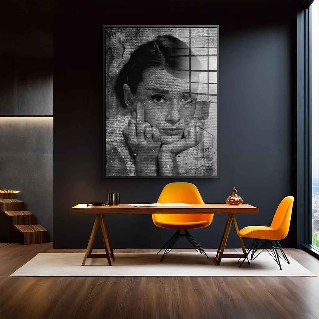 Audrey Hepburn portrait - acrylic glass