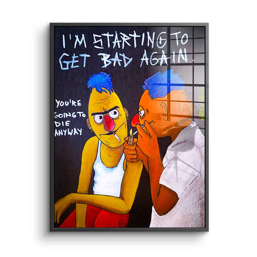 Badass Ernie and Bert - acrylic glass