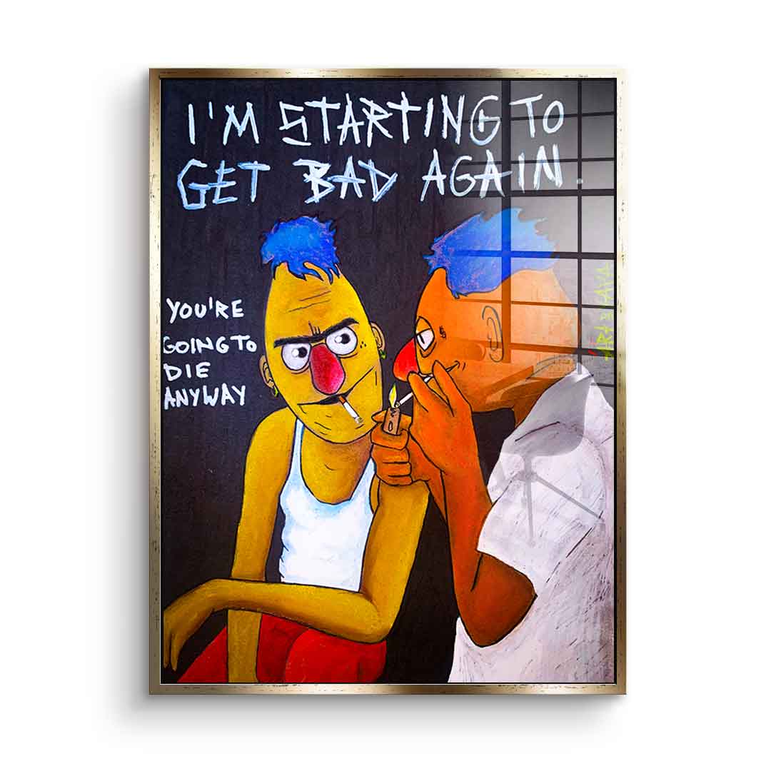 Badass Ernie and Bert - acrylic glass