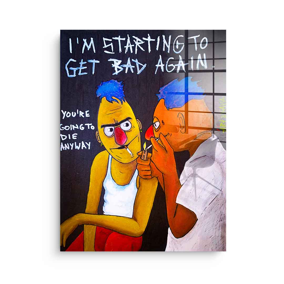 Badass Ernie and Bert - acrylic glass