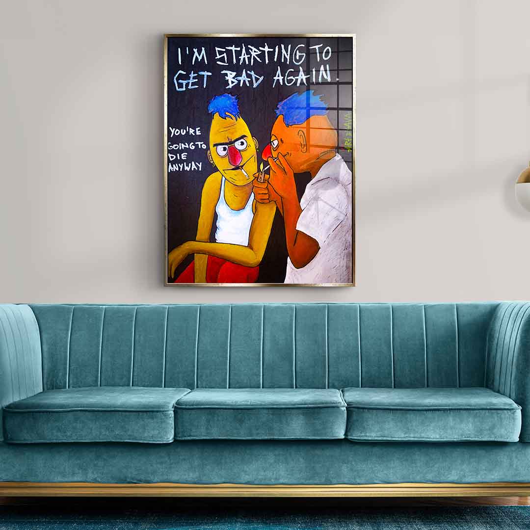 Badass Ernie and Bert - acrylic glass