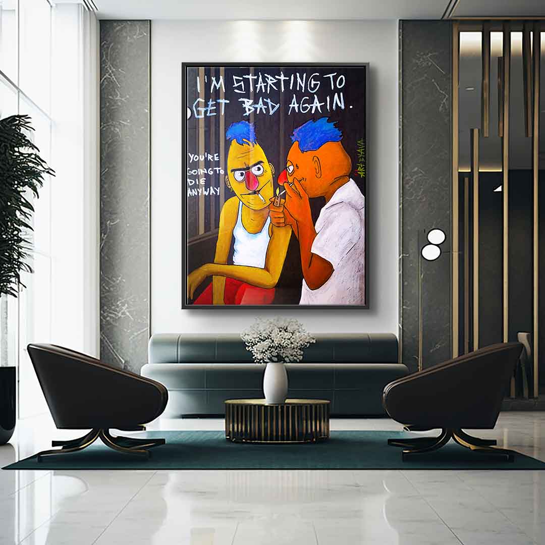 Badass Ernie and Bert - acrylic glass