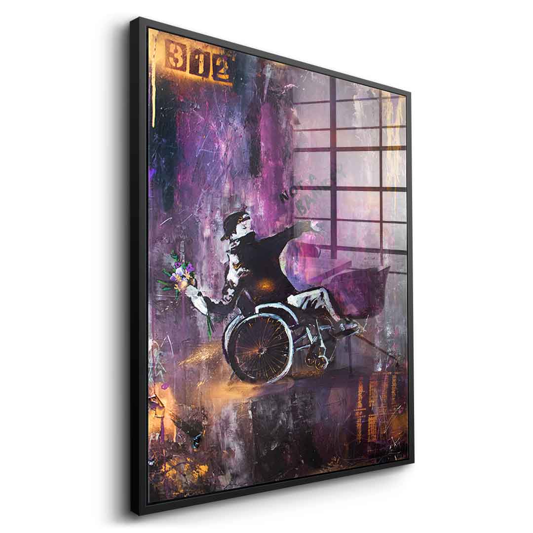 Banksy Wheelchair - acrylic glass