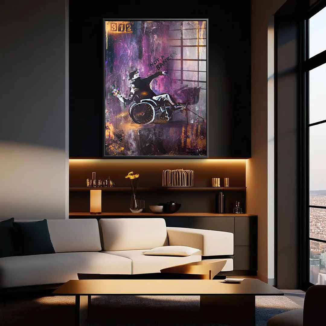 Banksy Wheelchair - acrylic glass