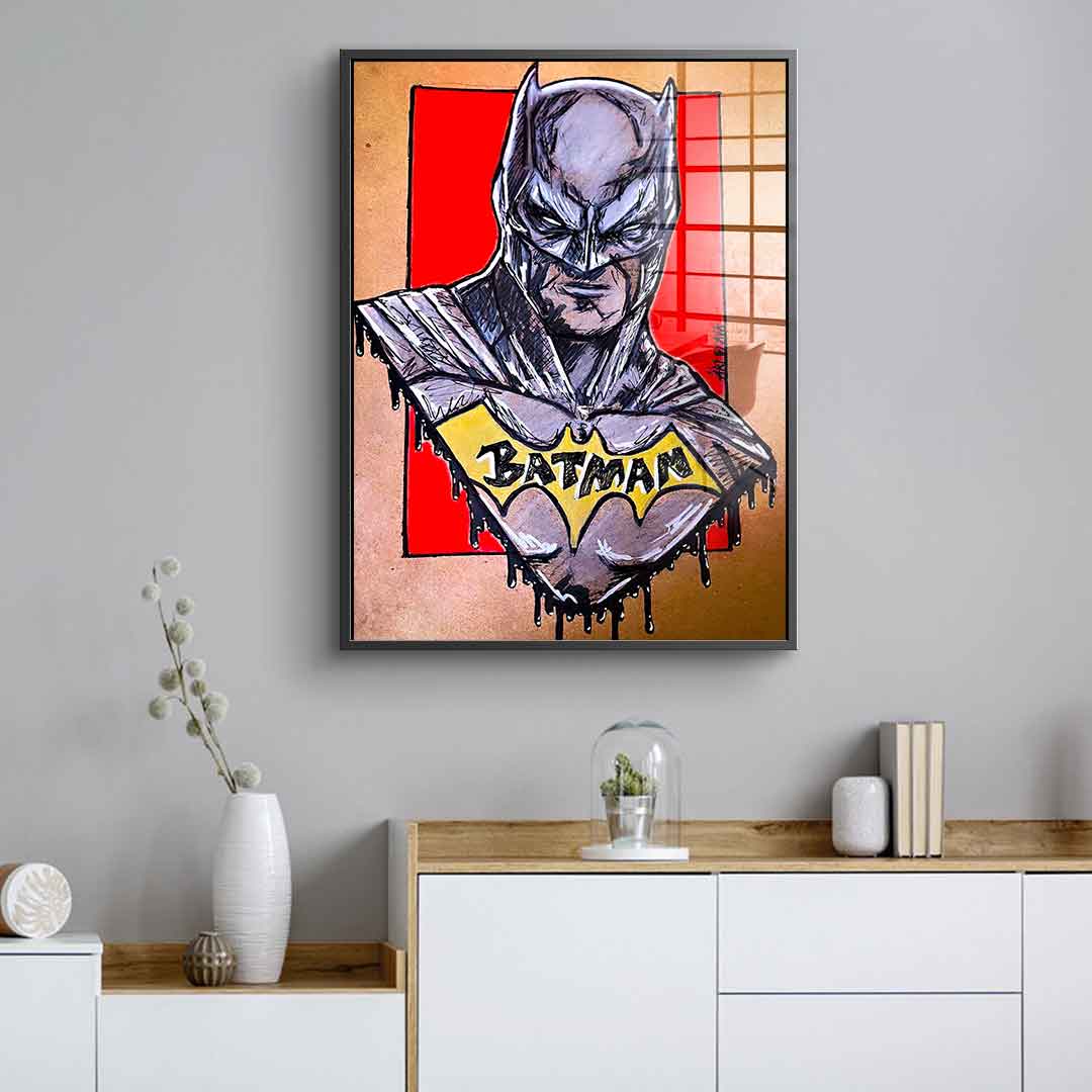 Batman Drawing - Acrylic Glass