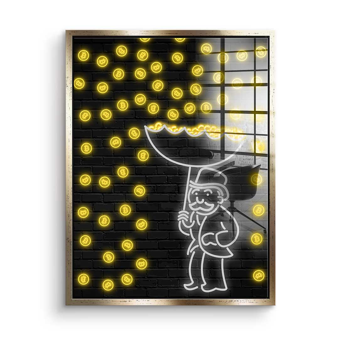 Bitcoin Rain - acrylic glass